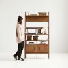 Standing desk, Mid century modern, Bookcase desk | Book Case in Storage by Plywood Project. Item made of oak wood works with minimalism & mid century modern style