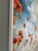 Red Poppies | Oil And Acrylic Painting in Paintings by Sally K. Smith. Item made of linen with synthetic works with minimalism & contemporary style