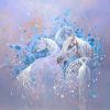 Magical Realism Arabian Horses Oil Painting | Oil And Acrylic Painting in Paintings by Gill Bustamante