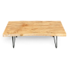 Live Edge Ambrosia Maple Coffee Table with Steel Hairpin Leg | Tables by Carlberg Design. Item composed of maple wood & steel compatible with minimalism and country & farmhouse style