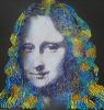 Mona Lisa la Joconde of Leonard da Vinci | Oil And Acrylic Painting in Paintings by Virginie SCHROEDER. Item composed of canvas in minimalism or contemporary style