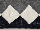 Handwoven Wool Stair Black and White Runner Rug | Rugs by Evergreen Carpets. Item made of wool compatible with boho and minimalism style