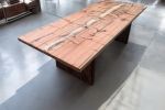 "The Harlan"  modern trestle dining table | Tables by Aaron Smith Woodworker. Item works with minimalism & contemporary style