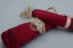 Handmade French Braid Napkin Ring, Sustainable Bamboo | Tableware by Amara. Item composed of bamboo in boho or minimalism style