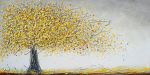 Yellow Bloom | Oil And Acrylic Painting in Paintings by DaggArt. Item made of canvas with synthetic