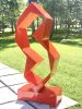 Fortuna II Modern Tall Outdoor/Indoor Abstract Sculpture | Sculptures by VK Sculptures. Item made of metal compatible with mid century modern and contemporary style