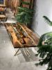 Custom Live Edge Walnut Wood Epoxy Resin Table | Dining Table in Tables by Gül Natural Furniture. Item made of wood compatible with contemporary and country & farmhouse style