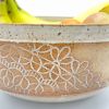 Ceramic Serving Bowl Centerpiece Bowl with decorative Sides | Dinnerware by BRIDGES POTTERY. Item composed of stoneware