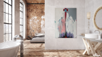 Quiet Presence — Alienation Series | Paintings by Gela Mikava. Item composed of linen compatible with minimalism and contemporary style