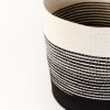 Black and White Half Stripe Bucket | Plants & Flowers by MOkun. Item made of cotton