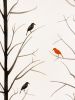 Red Bird Forest Lampshade | Table Lamp in Lamps by Ri Anderson. Item composed of aluminum and paper