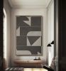 "VectorPoint No. 2" I Geometric Framed Giclée Print | Prints in Paintings by ART + ALCHEMY By Nicolette Atelier. Item made of wood with canvas works with minimalism & japandi style