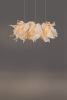 Modern Sculptural Fabric Collectible Chandelier | Chandeliers by Costantini Design. Item made of fiber compatible with boho and minimalism style