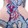 hand-embroidered MOMSTER original pillow, OOAK | Pillows by Mommani Threads. Item made of wool works with contemporary & eclectic & maximalism style