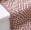 Handwoven Woolen Pink Runner Rug | Rugs by Evergreen Carpets. Item composed of wool compatible with boho and minimalism style