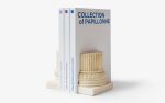 Ionic Bookend Set Made with Compressed Marble Powder no:1 | Sculptures by LAGU. Item made of marble