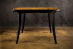 Uccello Argentine Rosewood Sabre-Leg Writing Table | Desk in Tables by Costantini Design. Item made of wood & metal