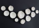Ceramic wall art Original 3D artwork Set of 12 rose flowers | Wall Sculpture in Wall Hangings by Elizabeth Prince Ceramics. Item composed of ceramic in minimalism or contemporary style
