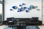 "Laguna Series" Ombre Light Aqua to Deep Marine Blue | Sculptures by Debra Steidel. Item composed of ceramic in contemporary or coastal style