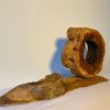 Sandalwood & Lightning-Struck Wood Sculptural Altar of Time | Sculptures by Loom&Drift. Item composed of wood in minimalism or mid century modern style