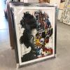 Jean-Michel Basquiat Split Portrait | Mixed Media by Andrew Cotton Art 100% COTTON | MASS District in Fort Lauderdale. Item composed of paper