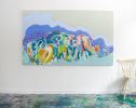 Walk a While | Oil And Acrylic Painting in Paintings by Claire Desjardins. Item made of canvas