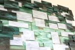 "Malachite" Glass and Metal Wall Art Sculpture | Wall Sculpture in Wall Hangings by Karo Studios. Item made of metal & glass