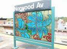 Culture Swirl MTA public art commission for Norwood Subway Station, Brooklyn New York | Public Mosaics by Margaret Lanzetta | 205 Street Station in The Bronx