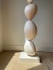 Wood Modern Totem Pole.  Floor wood sculpture. | Public Sculptures by Ivars Design