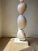 Wood Standing Sculpture, Modern Wooden Carving Floor Sculptu | Public Sculptures by Ivars Design