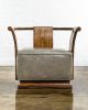 Solid Exotic Wood Lounge Chair in Leather by Costantini, Sim | Accent Chair in Chairs by Costantini Design. Item made of wood & leather