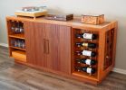 21st Century Mid-Century Modern Inspired Sapele Sideboard | Cabinet in Storage by Walker Design Studios. Item made of wood compatible with mid century modern and contemporary style