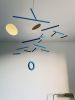 Blue Summer Kinetic Sculpture | Sculptures by KUKLAstudio. Item made of wood with brass
