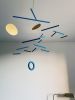 Blue Summer Kinetic Sculpture | Sculptures by Eli Altanova. Item made of wood with brass