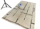 Moroccan Berber Rug - Handcrafted Moroccan Handmade Rug | Area Rug in Rugs by Marrakesh Decor. Item composed of wool in boho or mid century modern style