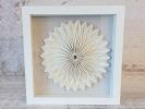 Duo origami mandala 3D wall art, Original hand made art | Ornament in Decorative Objects by Studio Pleat. Item made of wood with linen works with minimalism & contemporary style