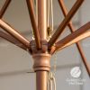 Round Coir Parasol | Coco Umbrella, 100% Natural | Area Rug in Rugs by GoldencoirVietNam LLC | Restaurant Depot in Orlando. Item composed of wood in boho or coastal style
