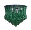 Hand Blown Green Glass and Steel Chandelier by Costantini | Chandeliers by Costantini Design. Item composed of steel & glass compatible with contemporary and modern style