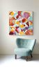 Frappè at the beach bar | Oil And Acrylic Painting in Paintings by Cristina Dalla Valentina. Item composed of canvas in contemporary style