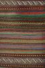 Vintage Afghan Kilim Rug with Polychromatic Stripes | Area Rug in Rugs by Rug and Kilim