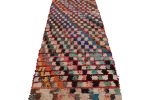 Vintage Moroccan Runner with Polychromatic Geometric Pattern | Area Rug in Rugs by Rug and Kilim