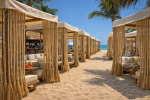 Boho Style Jute Rope Covers - Shade Canopy for Patio | Curtains & Drapes by Dimitar Kostadinov | Santorini View Studios Firostefani in Firostefani