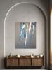 The Wind of Blue - Original Acrylic Painting on Wood | Oil And Acrylic Painting in Paintings by Swann Freslon. Item made of birch wood compatible with minimalism and mid century modern style
