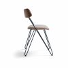 Ibsen Miss Grey Fabric Chair with Elegant Steel Frame | Dining Chair in Chairs by GREYGE. Item made of walnut with cotton