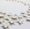 Abstract art geometric flower garland ceramic wall art | Wall Sculpture in Wall Hangings by Elizabeth Prince Ceramics. Item composed of stoneware in minimalism or contemporary style