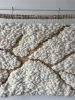 Wool Wall Hanging | Modern Fiber Art "Kintsugi in Fiber" | Wall Sculpture in Wall Hangings by Tissage Sauvage. Item composed of wood and cotton in boho or minimalism style