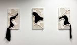 "Void" Triptych, FIber Art Wall Hanging | Tapestry in Wall Hangings by SOJA Art Studio. Item composed of canvas and fiber in minimalism or contemporary style