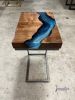 Epoxy End Table, Resin Wood Side Table Top | Tables by Innovative Home Decors. Item composed of wood in country & farmhouse or art deco style
