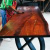 Thai Rosewood Table with gold leaf | Dining Table in Tables by Power Woodwork. Item made of wood compatible with boho style