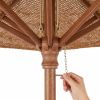 Premium Round Coconut Umbrella | 100% Natural from Coir Fibe | Furniture by GoldencoirVietNam LLC | Florida Parque Comercial in Medellín. Item made of wood compatible with boho and coastal style
